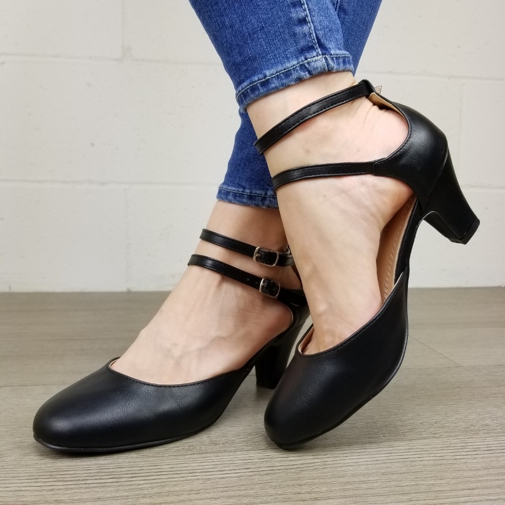 Black Rockabilly Vintage Style Shoes - Picture 2 of 8